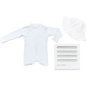minnow Bundles<Baby Boys' First Beach Day Bundle Powder Blue Stripe