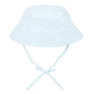 minnow Accessories<Baby Bucket Hat | Swim Powder Blue Stripe
