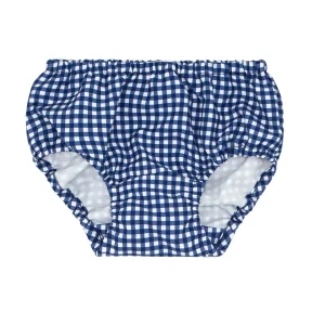 minnow Accessories<Baby Diaper Cover | Swim Navy Gingham