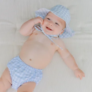 minnow Diaper Covers<Baby Diaper Cover | Swim Oasis Blue Gingham