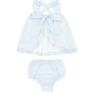 minnow Sets<Baby Flutter Tank Bloomer Set Powder Blue Stripe