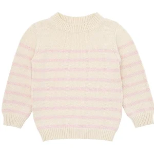 minnow Knits<Baby Girls Knit Bundle Cream And Pink Stripe