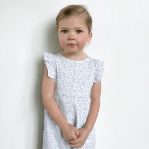 minnow Rompers<Baby Girls Pinafore Romper Briland Blue Botanic