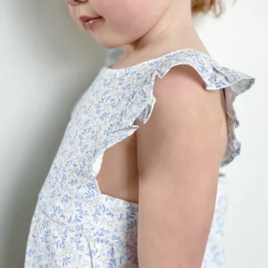 minnow Clothing<Baby Girls Pinafore Romper Briland Blue Botanic