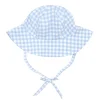 minnow Accessories<Baby Sun Hat | Swim Oasis Blue Gingham