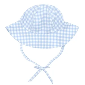 minnow Accessories<Baby Sun Hat | Swim Oasis Blue Gingham