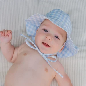 minnow Swim<Baby Sun Hat | Swim Oasis Blue Gingham