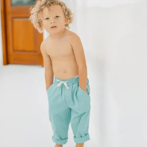 minnow Bottoms<Boys Canvas Pant Sea Blue