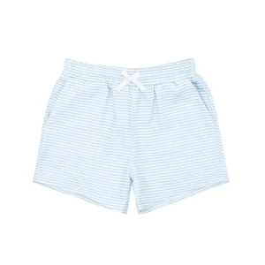 minnow Bottoms<Boys Canvas Short Powder Blue Stripe
