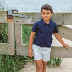 minnow Tops<Boys Cotton Polo Navy