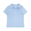 minnow Tops<Boys French Terry Polo Shirt Briland Blue