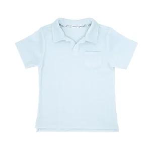 minnow Tops<Boys French Terry Polo Shirt Light Blue