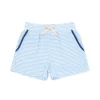 minnow Bottoms<Boys French Terry Short Powder Blue Stripe