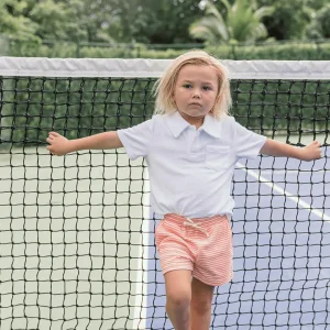 minnow Bottoms<Boys French Terry Short Calypso Coral Stripe