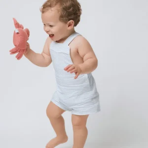 minnow Clothing<Boys Overall Powder Blue Stripe