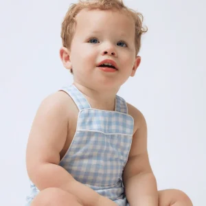 minnow Clothing<Boys Overall Oasis Blue Gingham