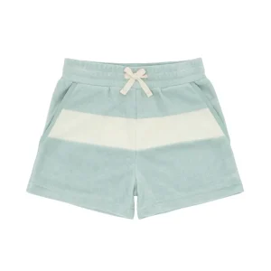 minnow Bottoms<Boys Sage Colorblock Terry Short | Swim Sage And Cream