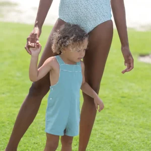 minnow Clothing<Boys Short Overall Sea Blue