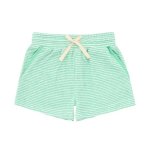 minnow Bottoms<Boys Stripe French Terry Short Abaco Green