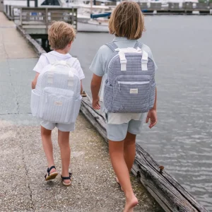 minnow Accessories<Everyday Backpack Powder Blue Stripe