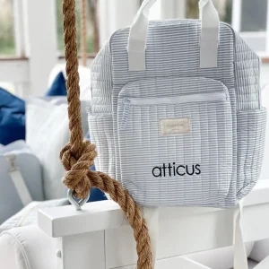 minnow Accessories<Everyday Backpack Powder Blue Stripe