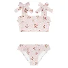 minnow Bikinis<Girls Bandeau Bikini | Swim Raspberry Red