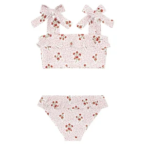 minnow Bikinis<Girls Bandeau Bikini | Swim Raspberry Red