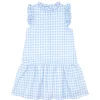 minnow Dresses<Girls Blue Gingham Drop Waist Dress Oasis Blue Gingham