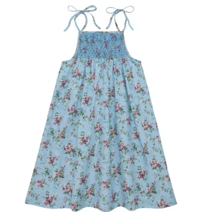 minnow Dresses<Girls Brock Collection X Smocked Dress Provence Blue