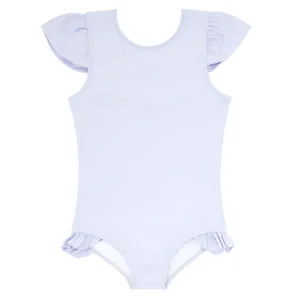 minnow One Pieces<Girls Cap Sleeve Rashguard One Piece Bay Lavender