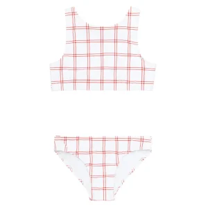 minnow Bikinis<Girls Double Bow Bikini Windowpane