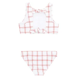 minnow Bikinis<Girls Double Bow Bikini Windowpane