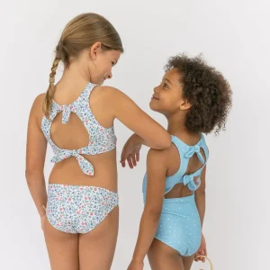 minnow Bikinis<Girls Double Bow Bikini Capeside Vineyard