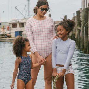minnow One Pieces<Girls Double Bow One Piece Midnight Vineyard