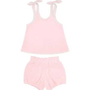minnow Terry<Girls French Terry Bloomer Set Pink