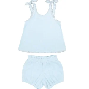 minnow Sets<Girls French Terry Bloomer Set Light Blue