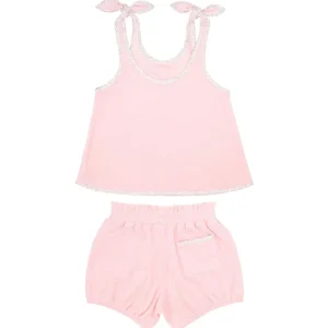 minnow Tops<Girls French Terry Bloomer Set Pink