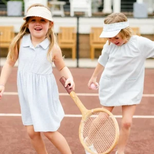 minnow Dresses<Girls French Terry Dress Light Blue