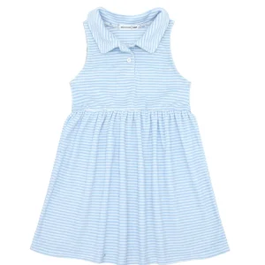 minnow Terry<Girls French Terry Tennis Dress Powder Blue Stripe