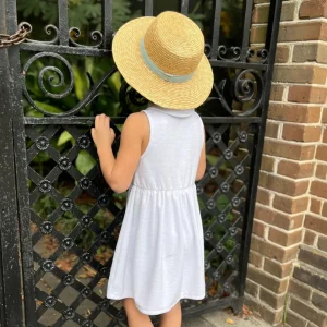 minnow Dresses<Girls French Terry Tennis Dress White