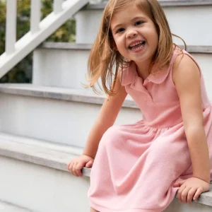 minnow Terry<Girls French Terry Tennis Dress Conch Pink