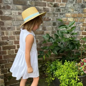 minnow Dresses<Girls French Terry Tennis Dress White