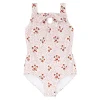 minnow Rashguards<Girls Gathered One Piece | Swim Raspberry Red