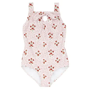 minnow Rashguards<Girls Gathered One Piece | Swim Raspberry Red
