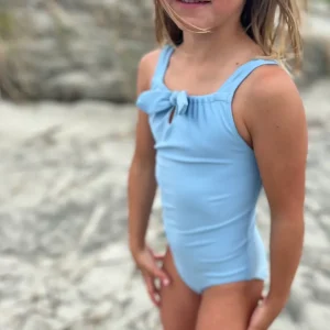 minnow Rashguards<Girls Gathered One Piece | Swim Freshwater Blue