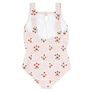 minnow Rashguards<Girls Gathered One Piece | Swim Raspberry Red
