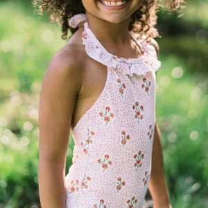 minnow One Pieces<Girls Halter One Piece Raspberry Red