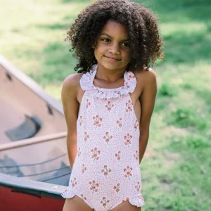 minnow One Pieces<Girls Halter One Piece Raspberry Red