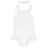 minnow Rashguards<Girls Halter One Piece | Swim Capeside White
