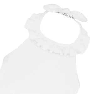 minnow One Pieces<Girls Halter One Piece | Swim Capeside White